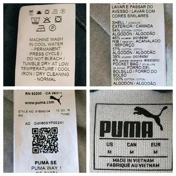 Puma Green Zip Sweatshirt | Women’s M | Pink Accents, Hi-Low Hem, Branded Sleeve - Picture 13 of 13